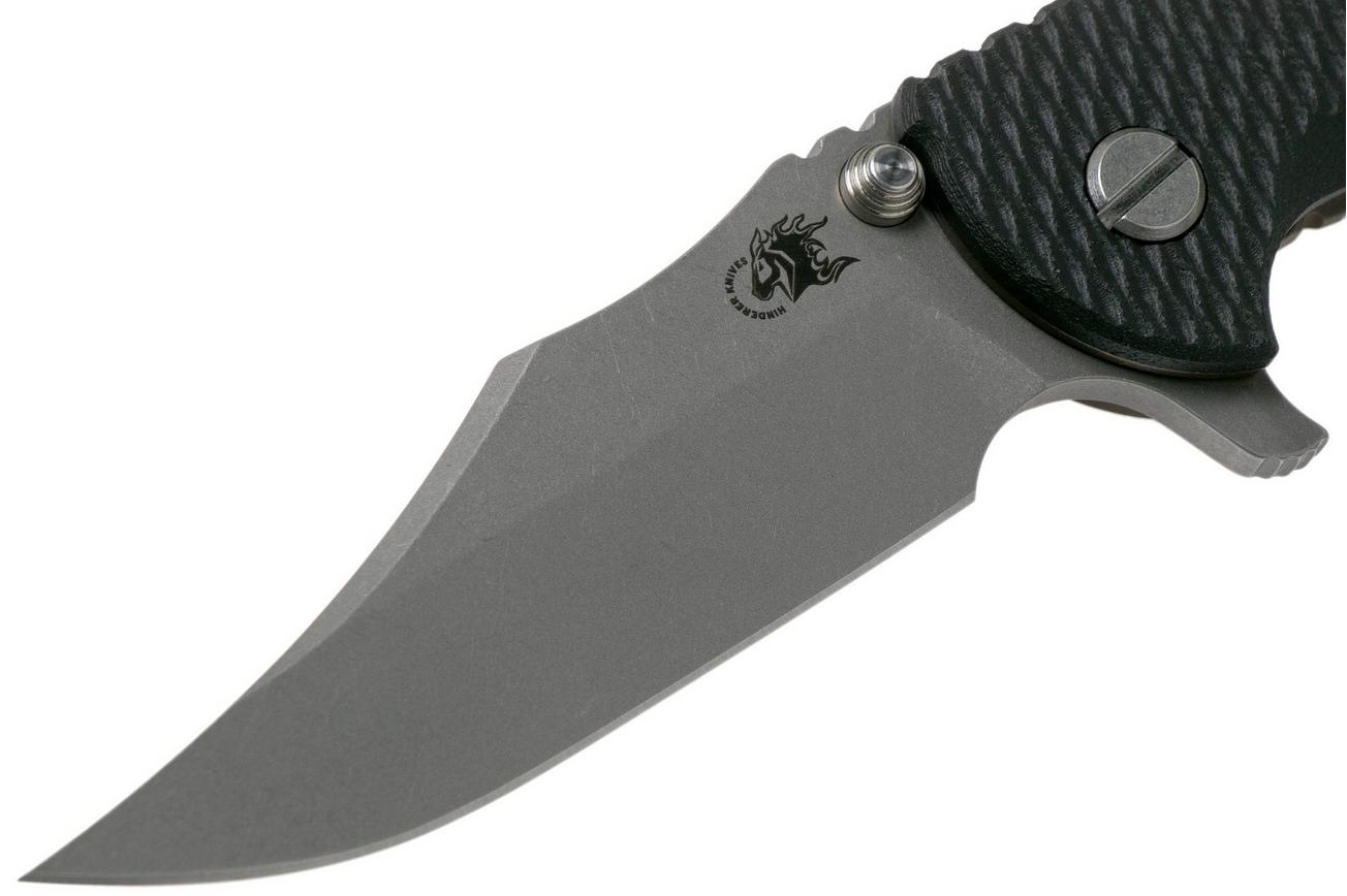 Rick Hinderer XM-18 3.5 Bowie 20CV Battle Bronze, Black G10 zakmes