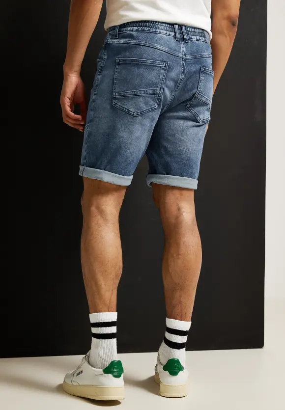 Relaxed Fit Jeansshorts - indigo blue wash