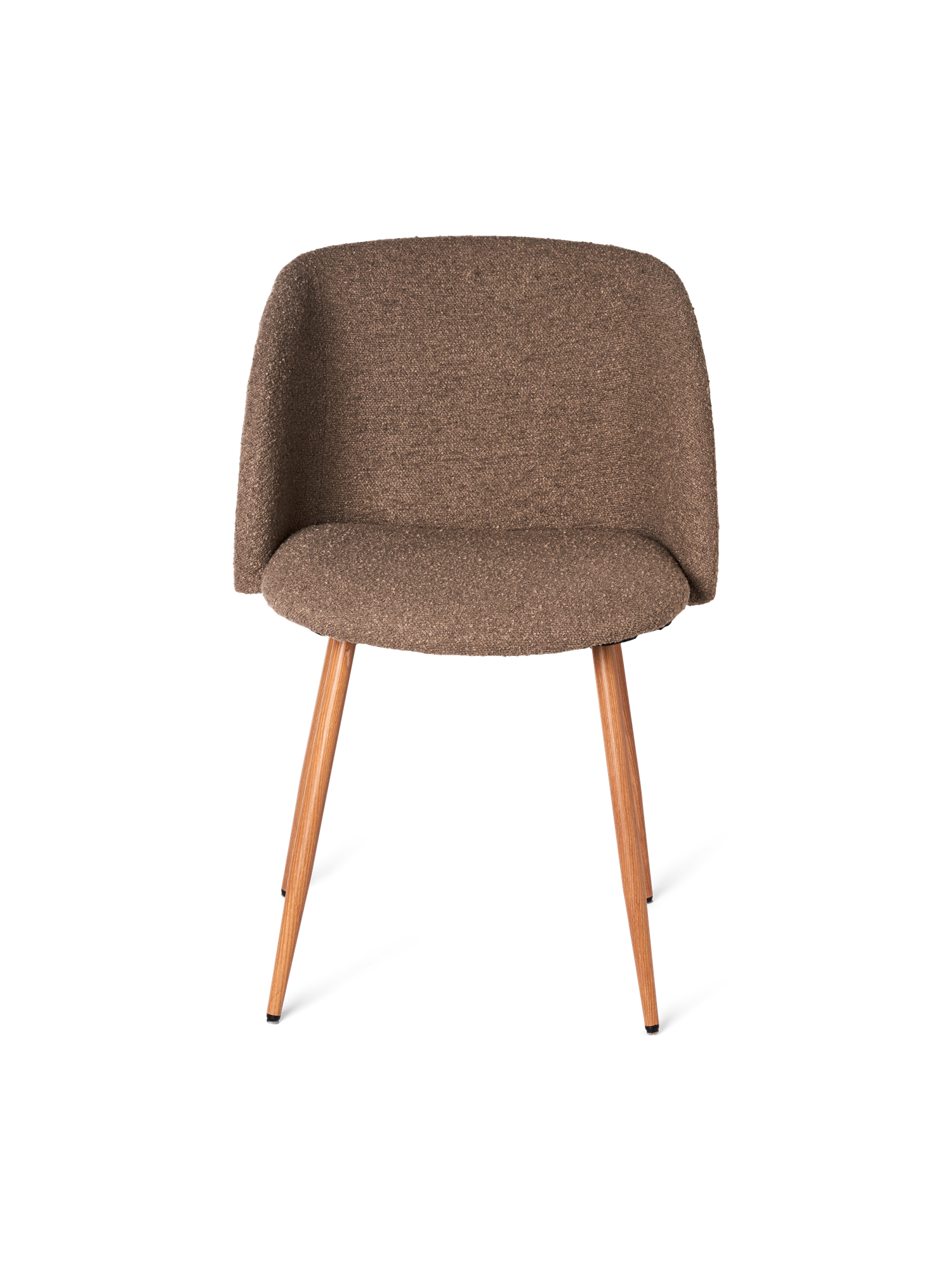 Stol i boucléstof | Jern/polyester/polyurethan. 50 x 42,5 x 81 cm. | Brown