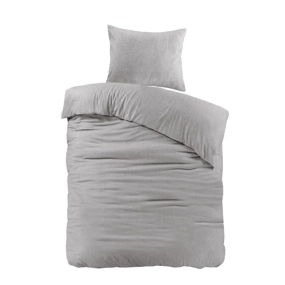 Papillon dekbedovertrek Brienz flanel - 140x200/220cm - Grijs