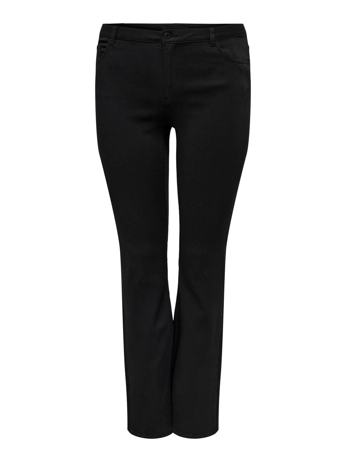 CARHELLA Mittlere Taille Retro-Fit, ausgestellt Jeans Black