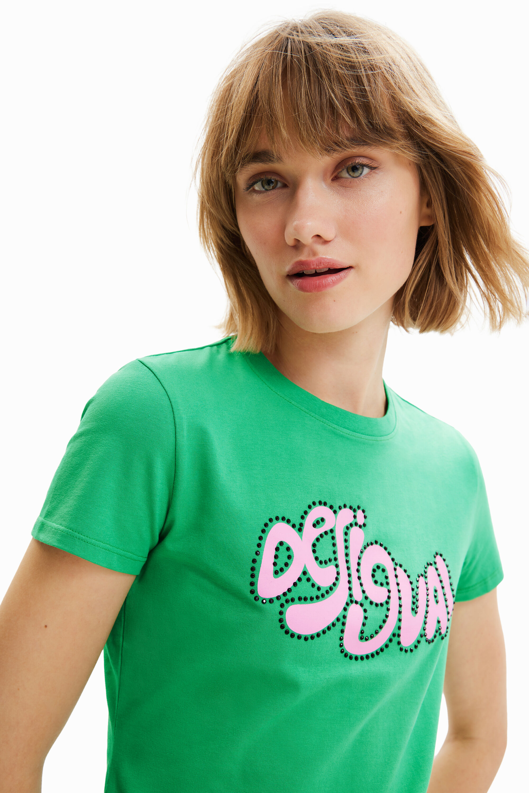 T-shirt manches courtes strass