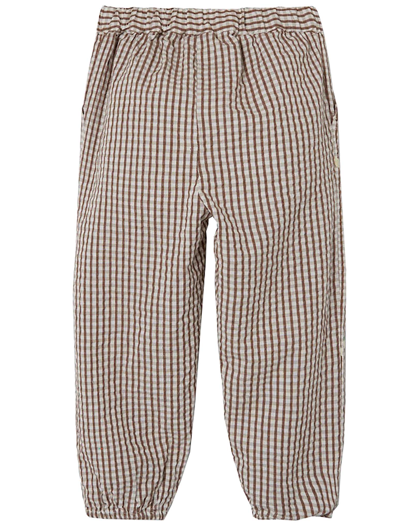 Stoffhose NMFDERILLA CHECK in deep taupe