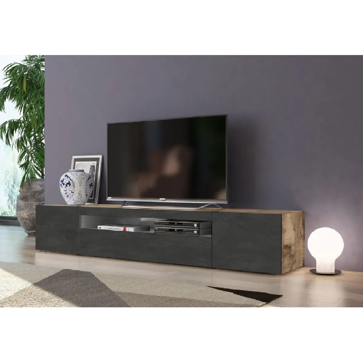 Alter Meuble TV avec 3 portes - Erable