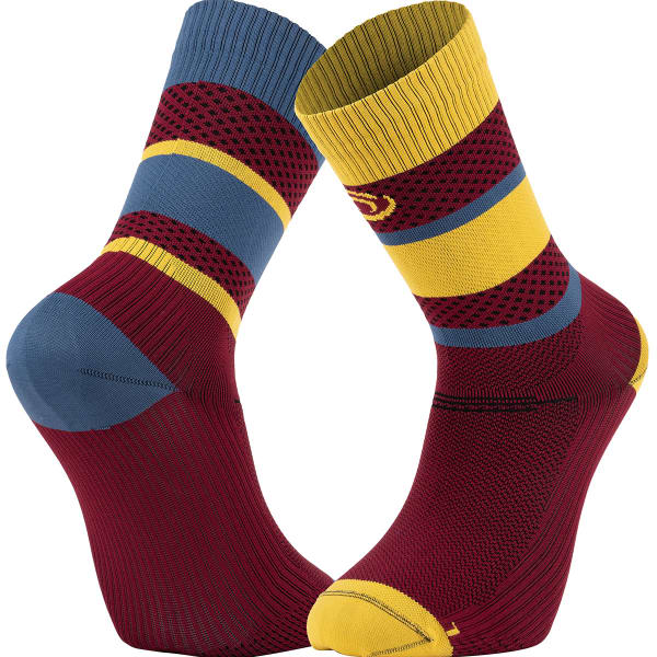 Chaussette running BV SPORT LIGHT RUN HAUTE IBIZA IBIZA BORDEAUX/JAUNE