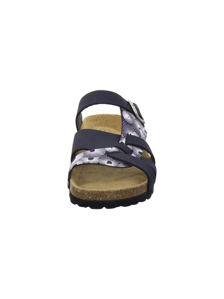 Pantoletten Damen Kralle navy