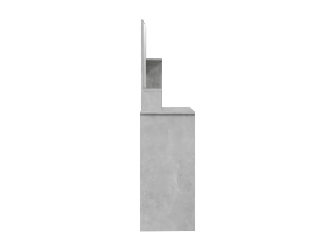 Coiffeuse avec miroir Gris béton 86,5x35x136 cm