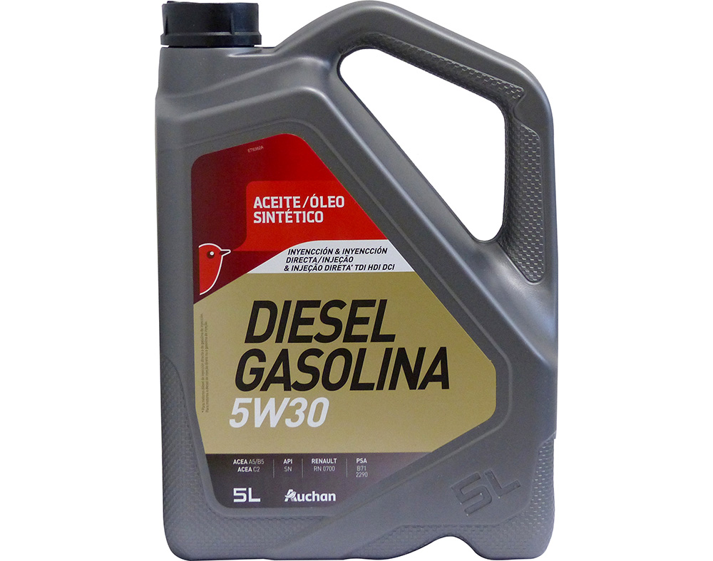 LUBRIFICANTE AUCHAN SINTÉTICO 5W30 GASOLINA/DIESEL 5L