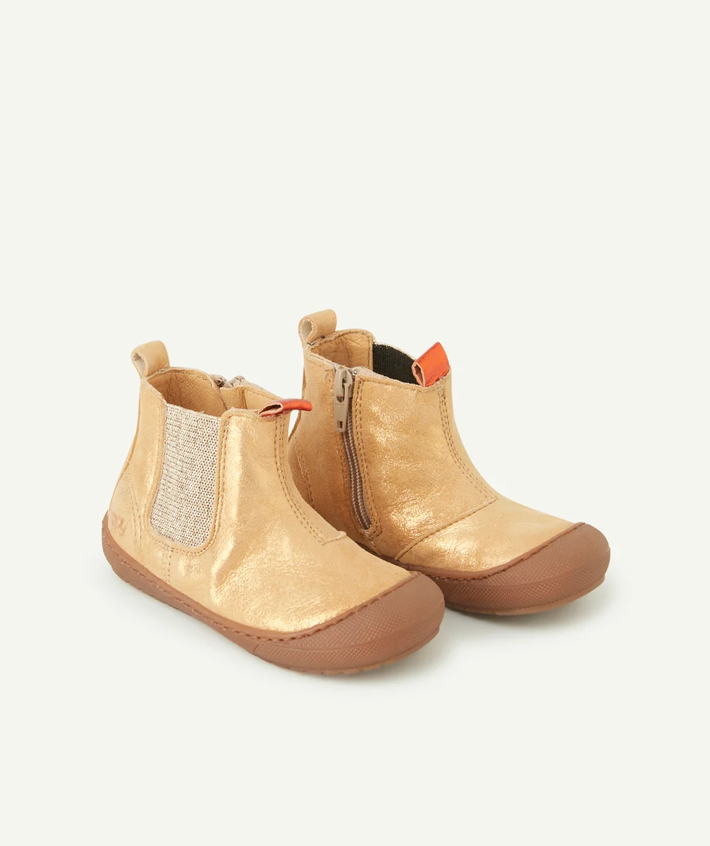 BOPYBOTTINES JAKARTA ÉLASTIQUE OR BÉBÉ FILLE