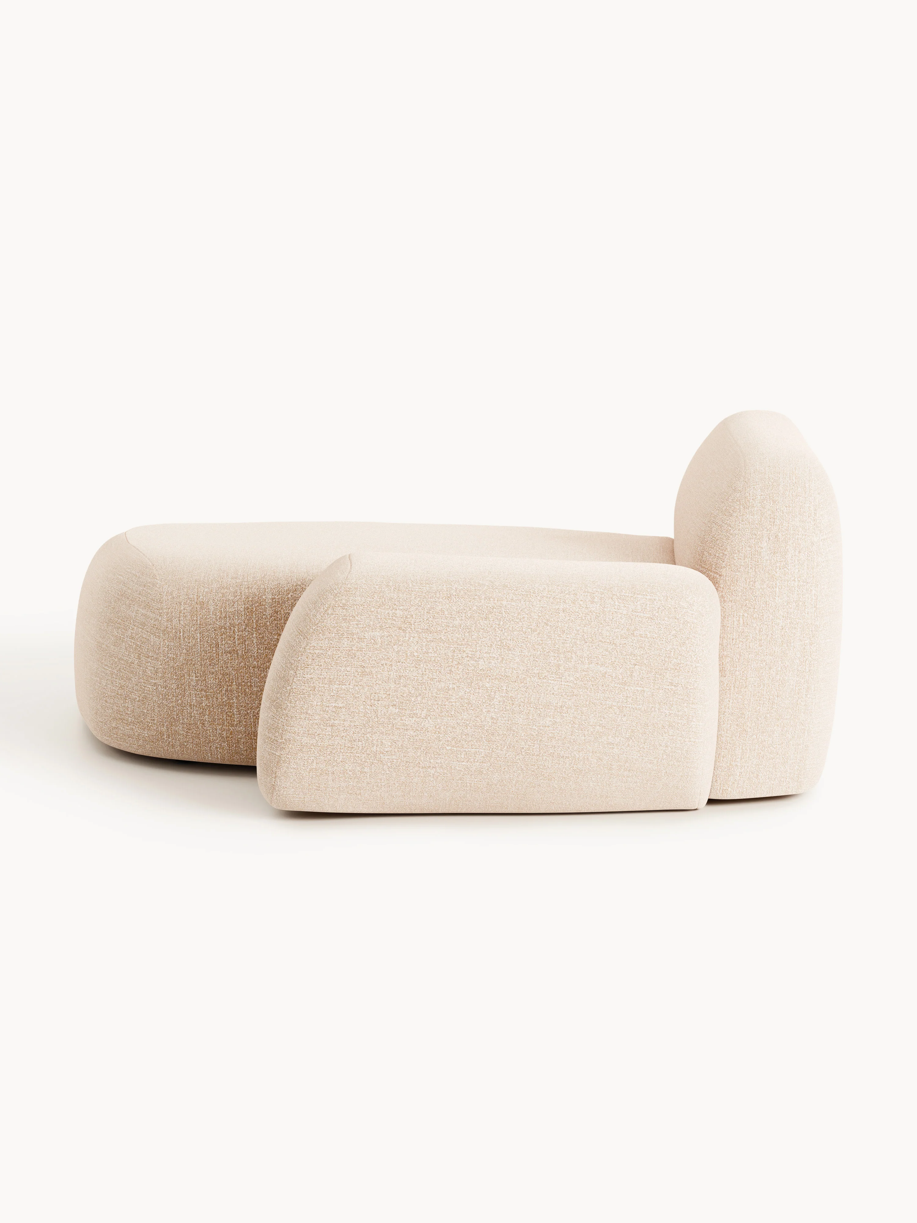 Bouclé hoekmodule Wolke