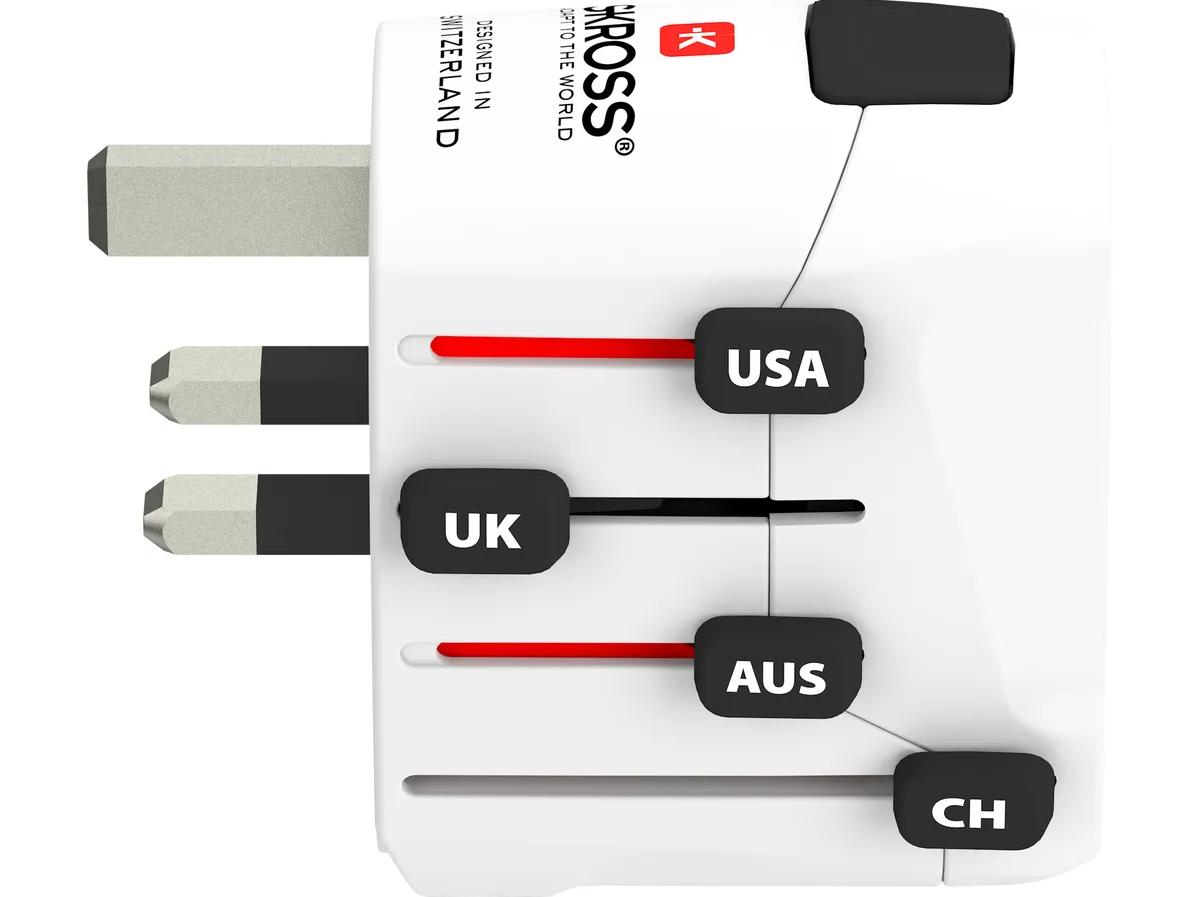 World Travel Adapter Pro World   USB / USB C Weltreise Adapter Ladegerät EU / USA / UK / Japan / Australien / China (1.302523) - Weiss