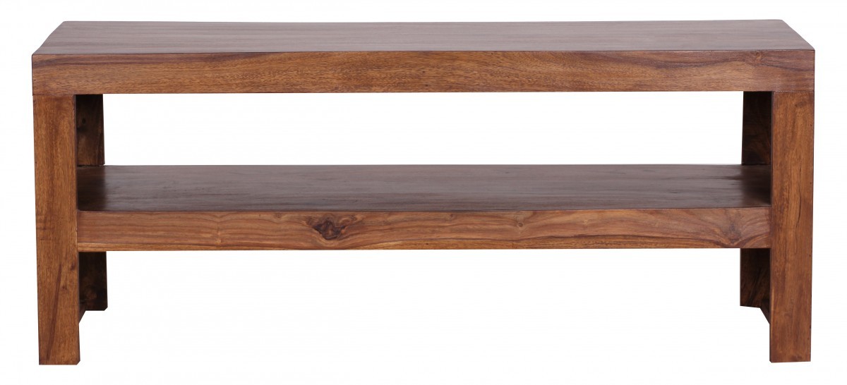 Couchtisch - braun gebeizt - Sheesham massiv - 110 cm breit