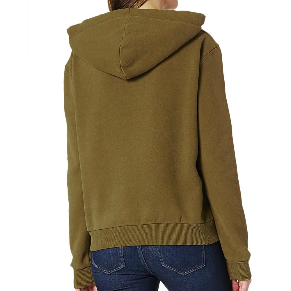 Superdry Sweat à capuche Kaki Femme Superdry Military Logo Crop