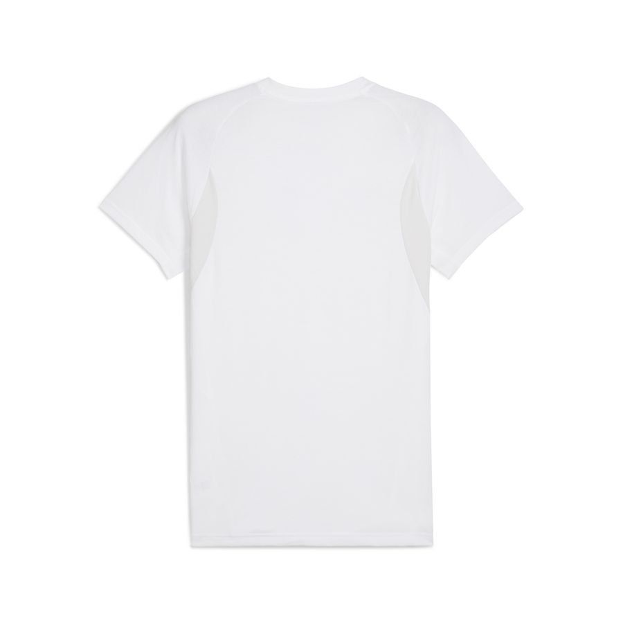 PUMA T-Shirt teamEVOSTRIPE - Blanc/Argenté/Gris