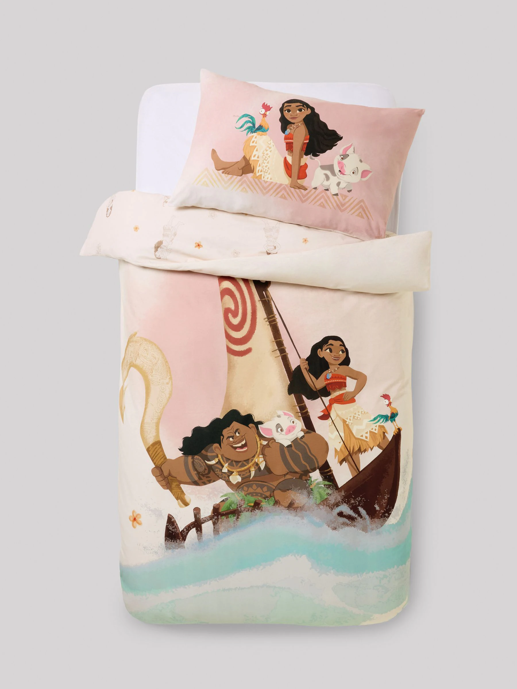 Disney Moana set van dekbedovertrek en kussensloop van 100% katoen