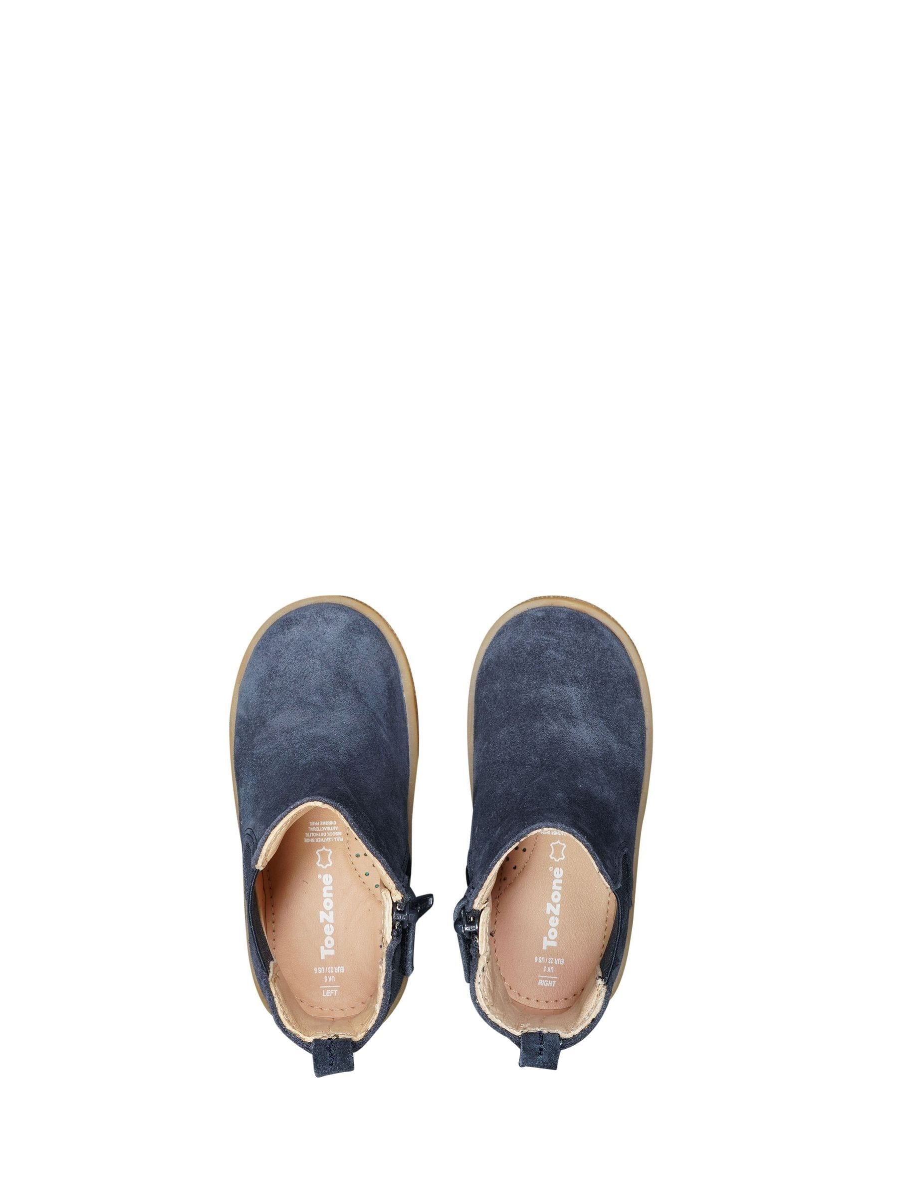 ToeZone Sam suède leren Boots met elastische inzet en rits voor Jongens