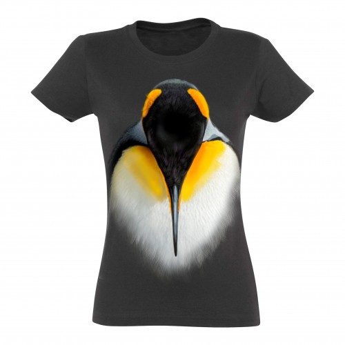 Camiseta feminina Royal Penguin, cinza