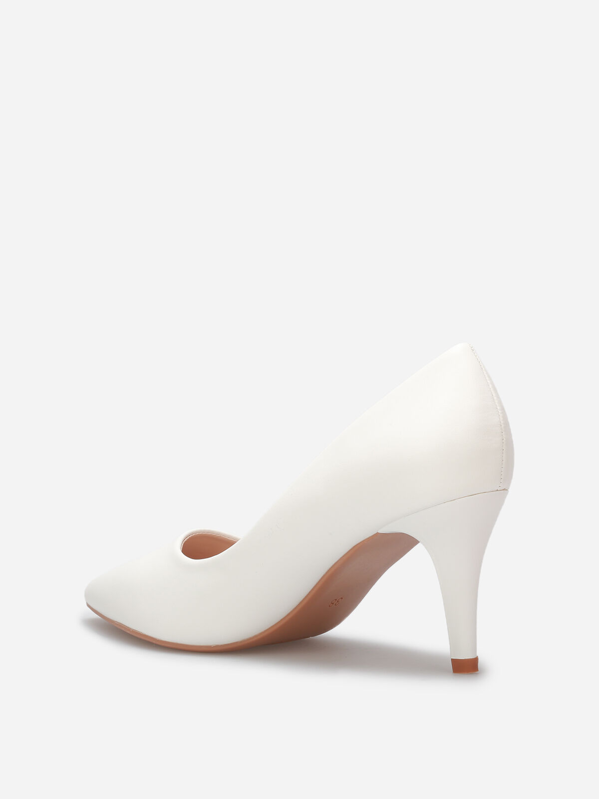 Escarpins pointus à talon fin- Blanc