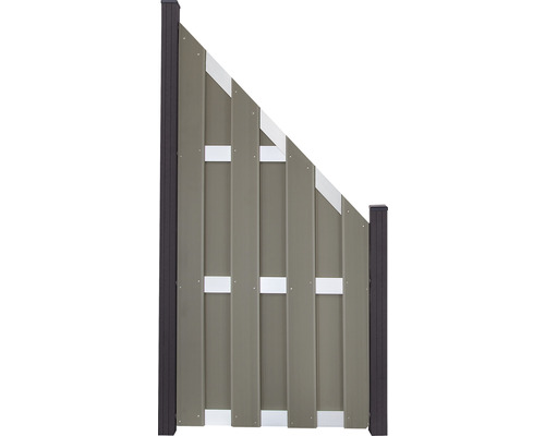 GroJa Merano eindelement, voorgemonteerd zonder palen, 84,30 x 180/90 cm, grijs