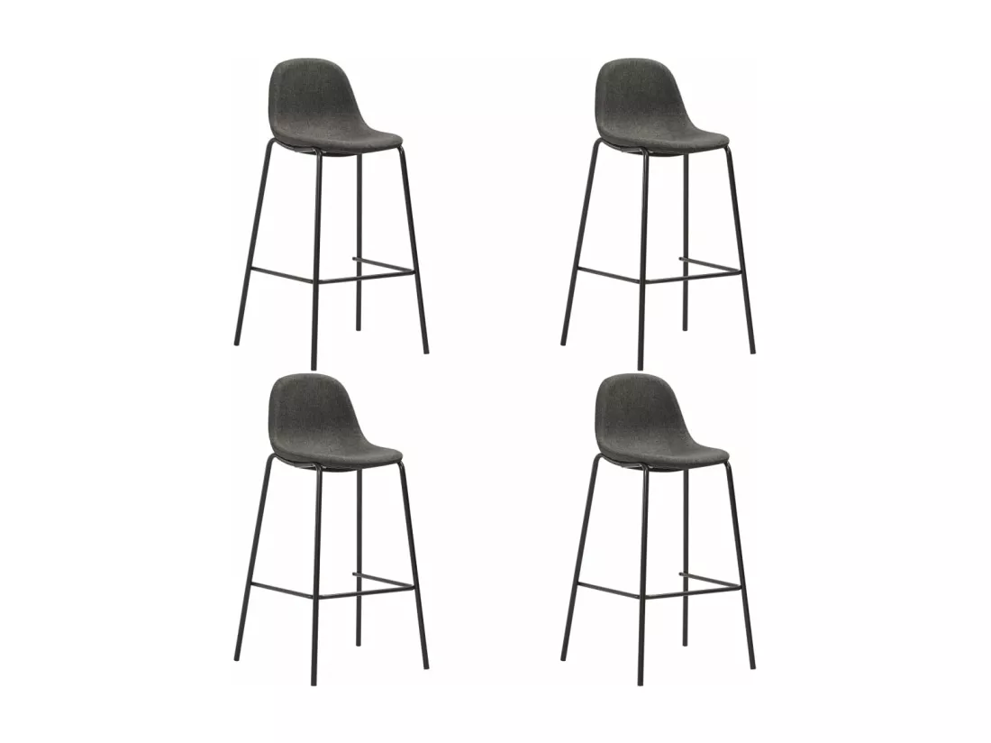 Ensemble de bar 5 pcs Tissu Gris foncé
