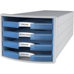 Module de rangement IMPULS 2.0, 4 tiroirs ouverts, gris