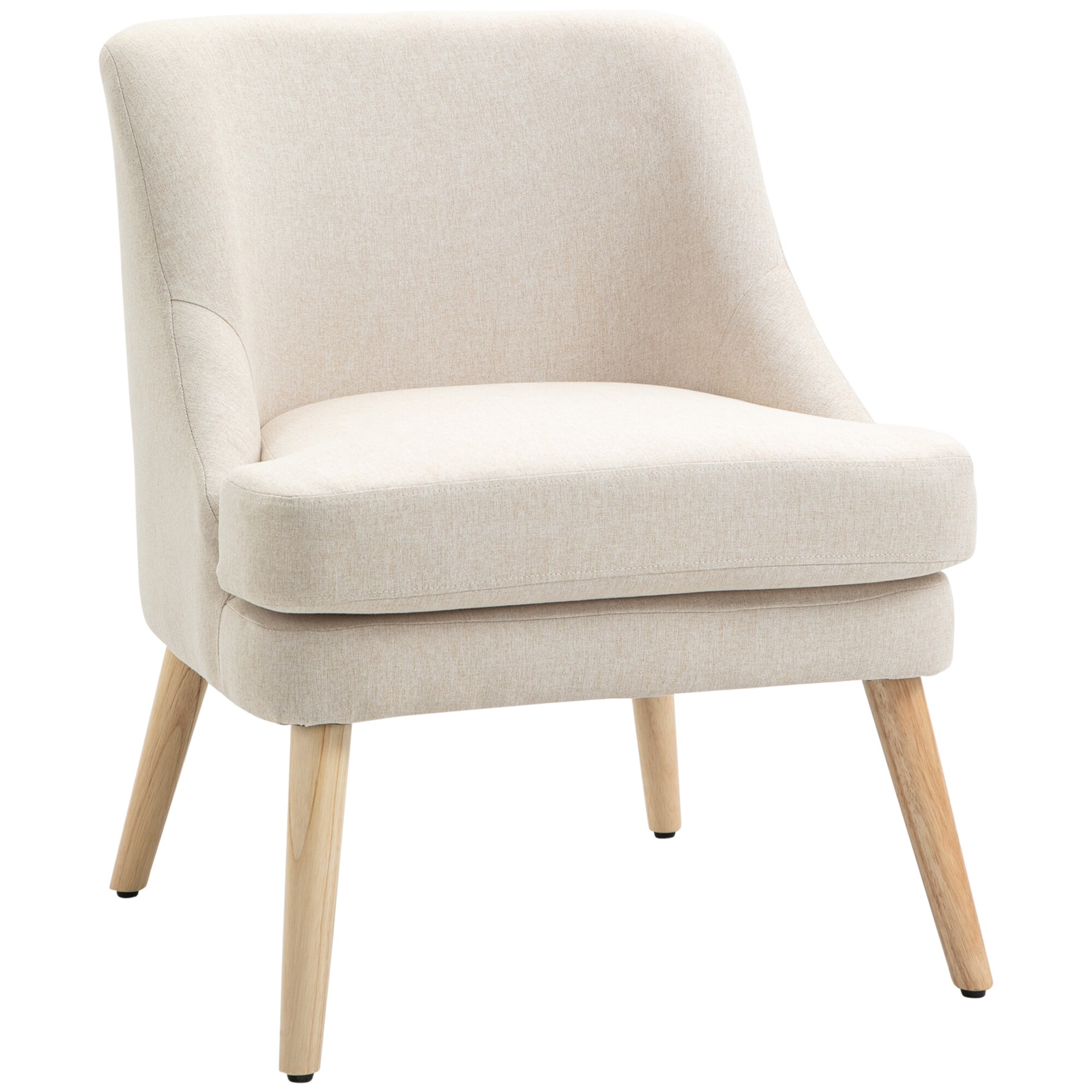 HOMCOM Esszimmerstuhl mit Polsterung gelb 69L x 63B x 79,5H cm