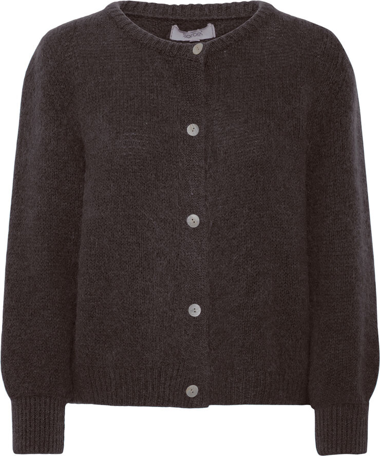 Sorbet SBGULVIG KNIT CARDIGAN Chocolate brown
