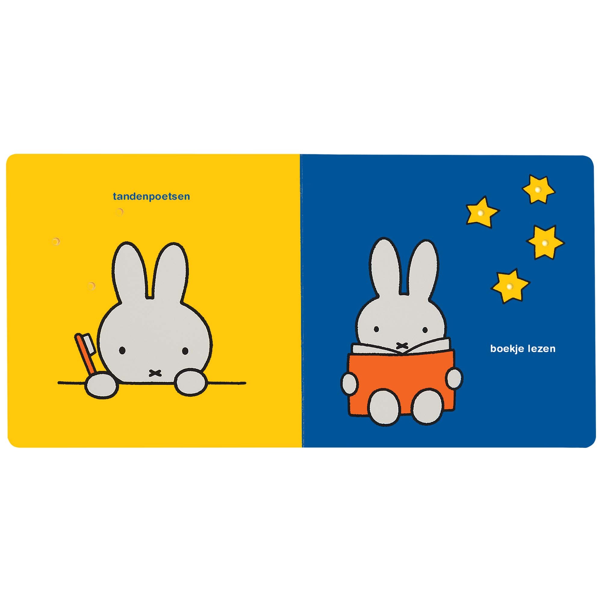 weltruste nijntje, met lichtjes op elke pagina  - kinderboeken - Prénatal