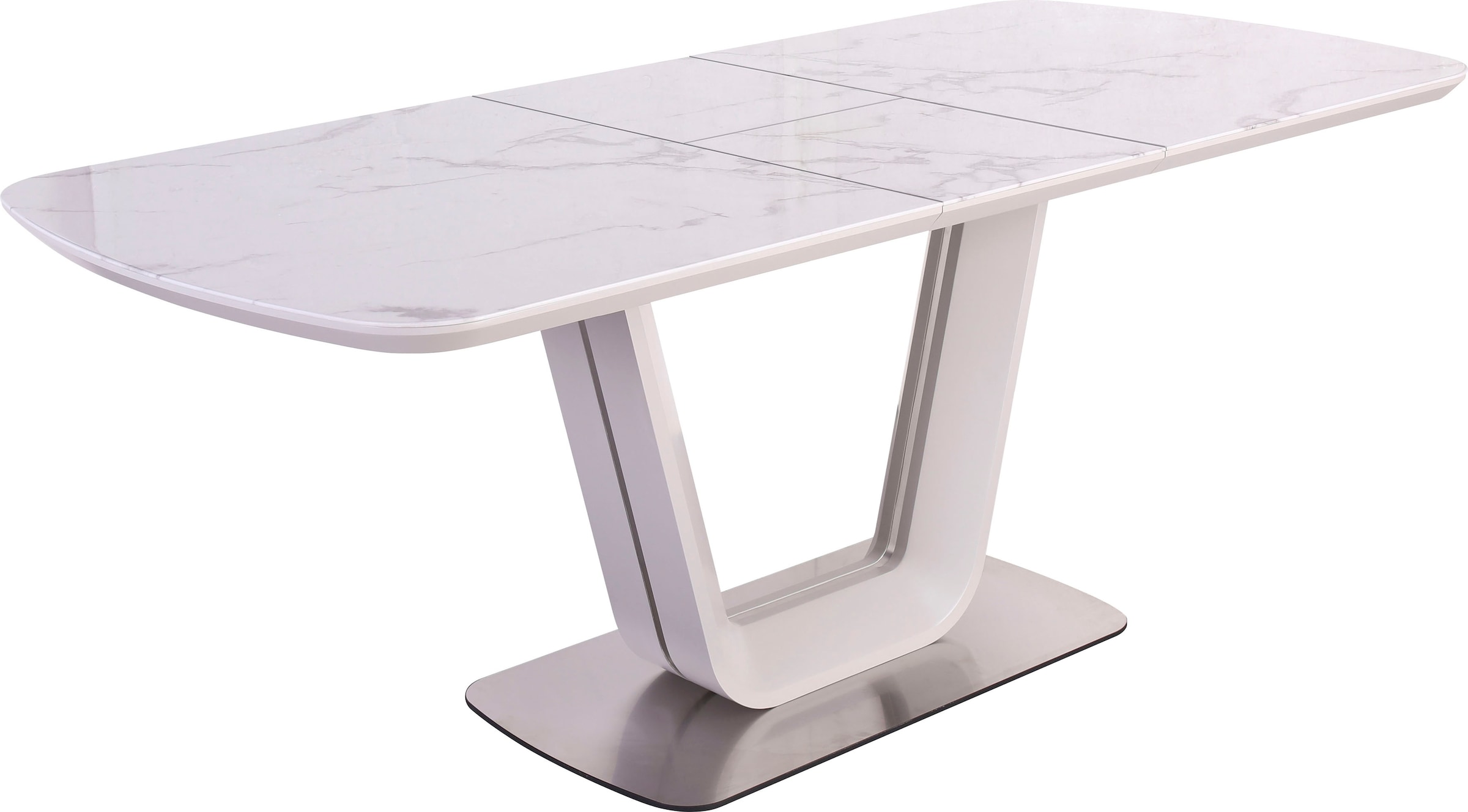 SalesFever Esstisch »Design Tisch für stilvolle Mahlzeiten« Erweiterbarer Glastisch - Eleganz trifft Funktionalität