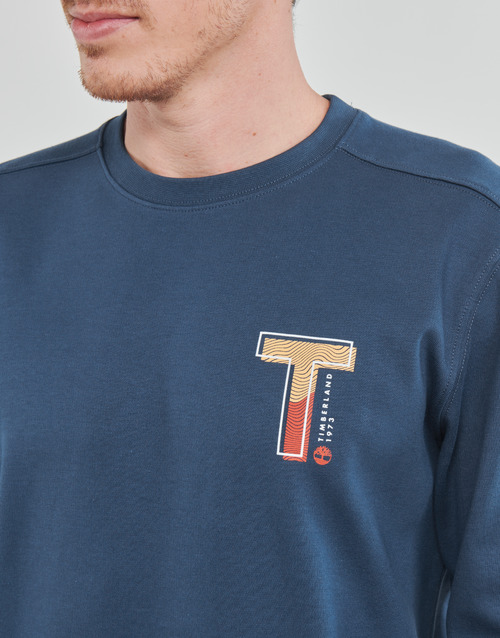 Timberland - LEFT CHEST GRAPHIC INTERLOCK - Bleu
