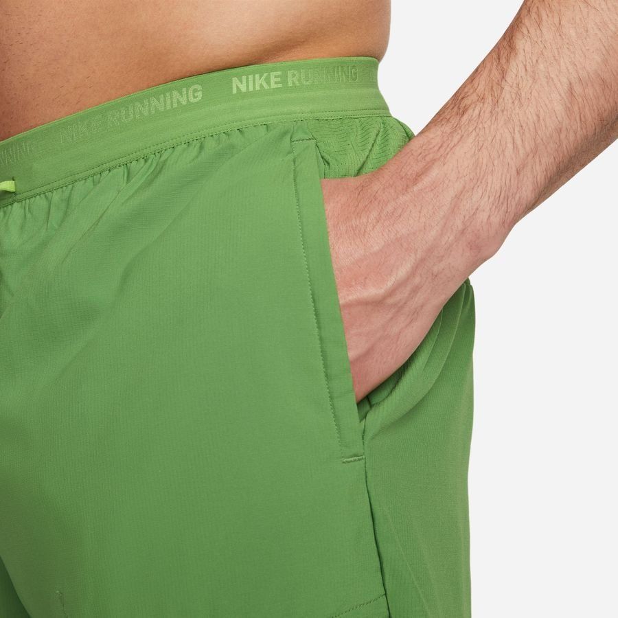 Nike Short Running Dri-FIT Stride 7'' - Vert/Argenté