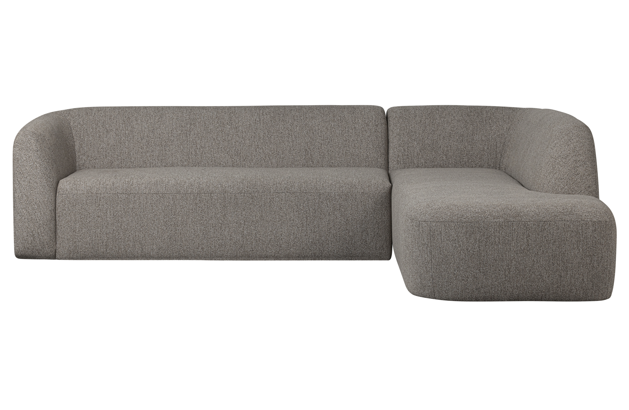 BePureHome hoekbank Sloping Rechts Grijs Melange