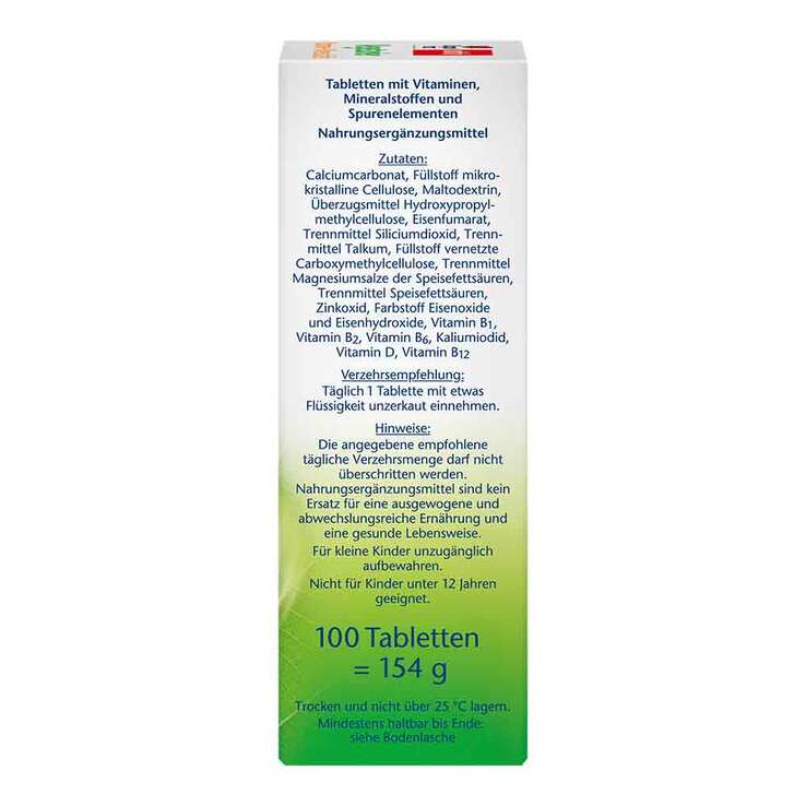 Doppelherz Vegetarier Vitamine + Mineralstoffe aktiv, 100 St