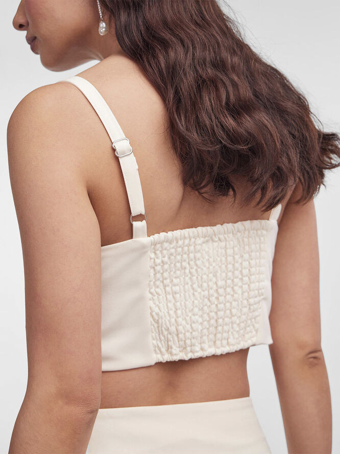YAS YASLIZZIE BUSTIER TOP - CELEB Gardenia