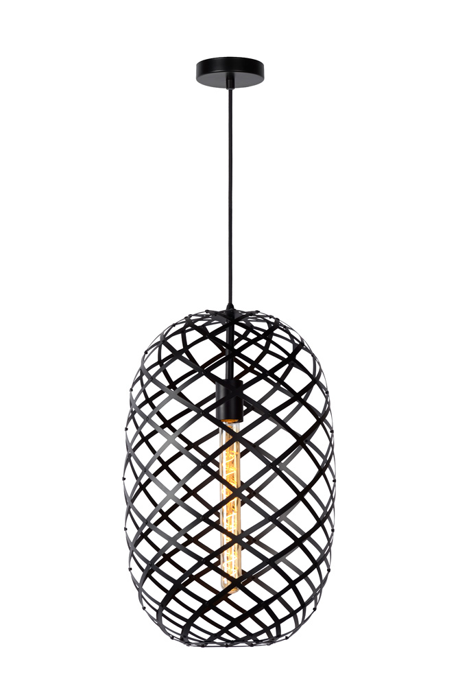 Lucide Wolfram hanglamp 32cm 1x E27 zwart