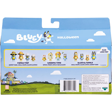 Bluey figurer udklædningsfest 4-pak