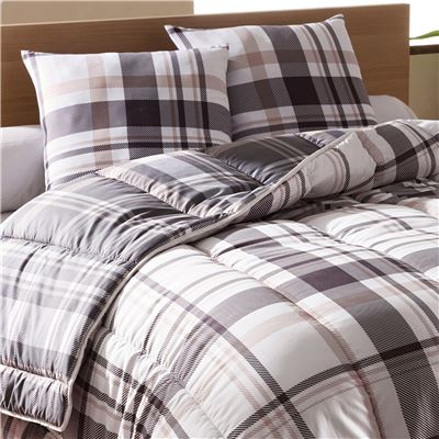 Couette déco motif carreaux - BECQUET CRÉATION - légère ou chaude