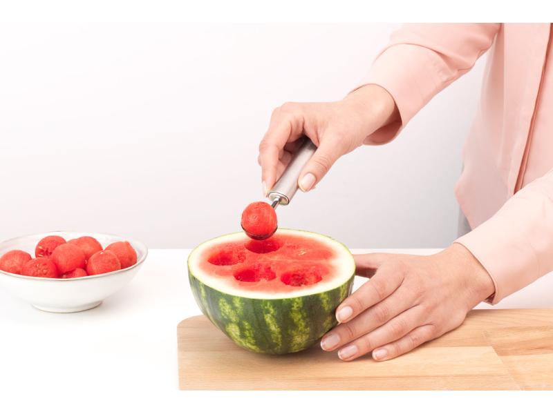 Brabantia Kugelausstecher Profile Line Silber Sparen Sie Kraft und Zeit mit dem Obst-Ausstecher