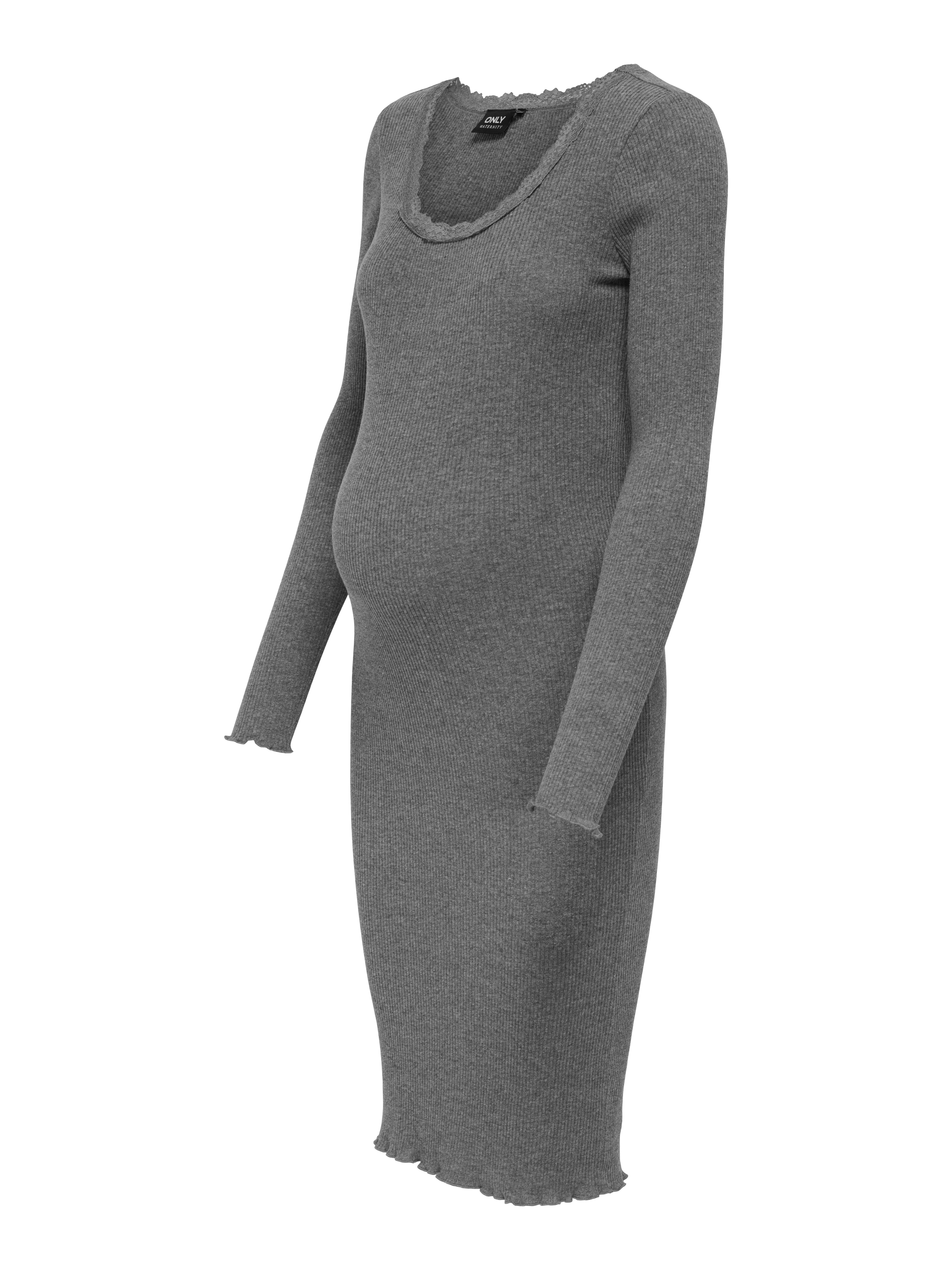 OLMXENA Midikleid Dark Grey Melange