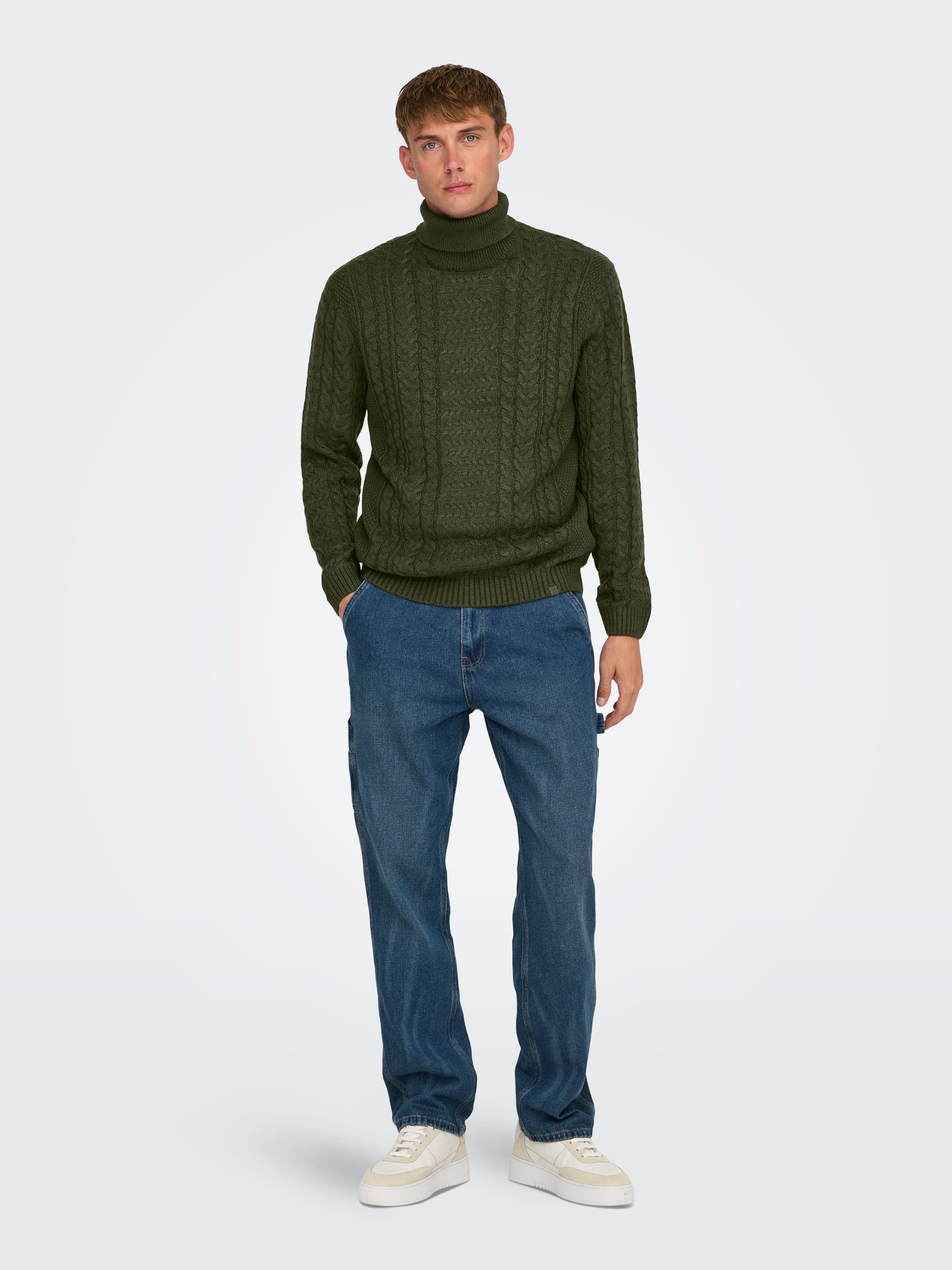 ONSFLETCHER Pullover Olive Night