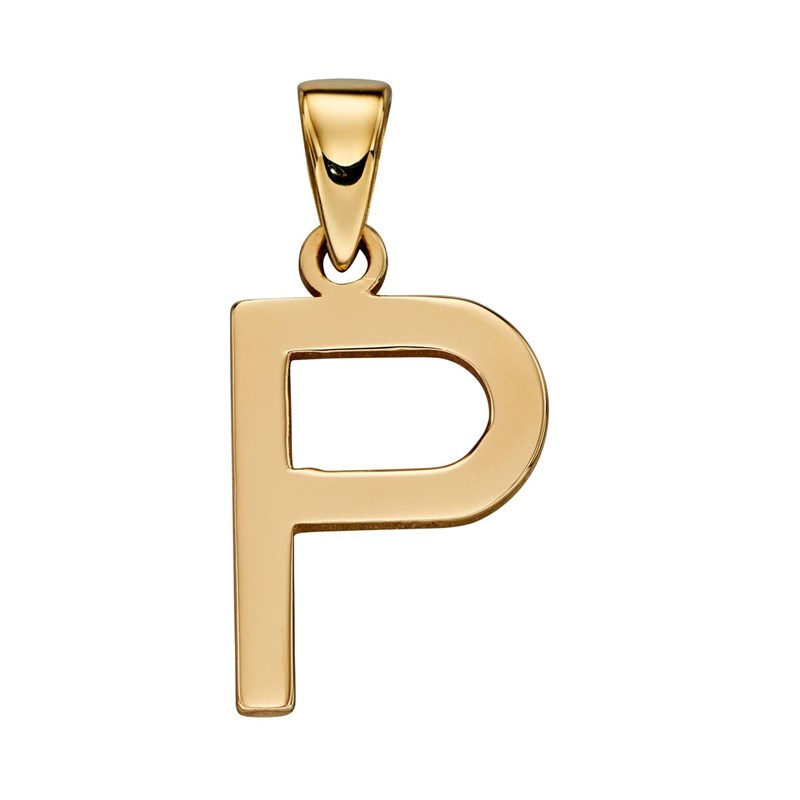 Collier lettre P en or 375/1000
