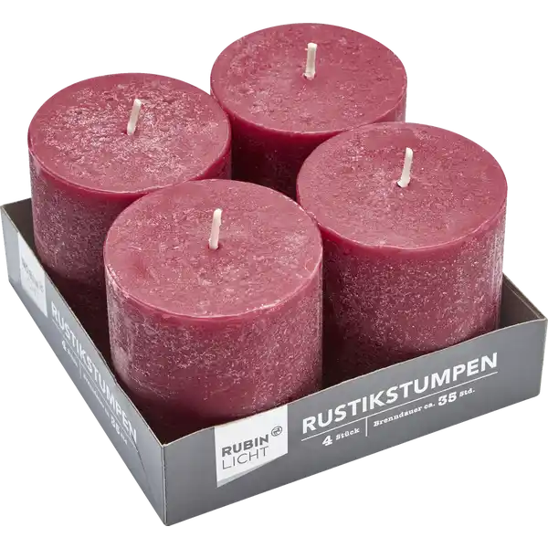 Rustikstumpen Bordeaux 80x68mm