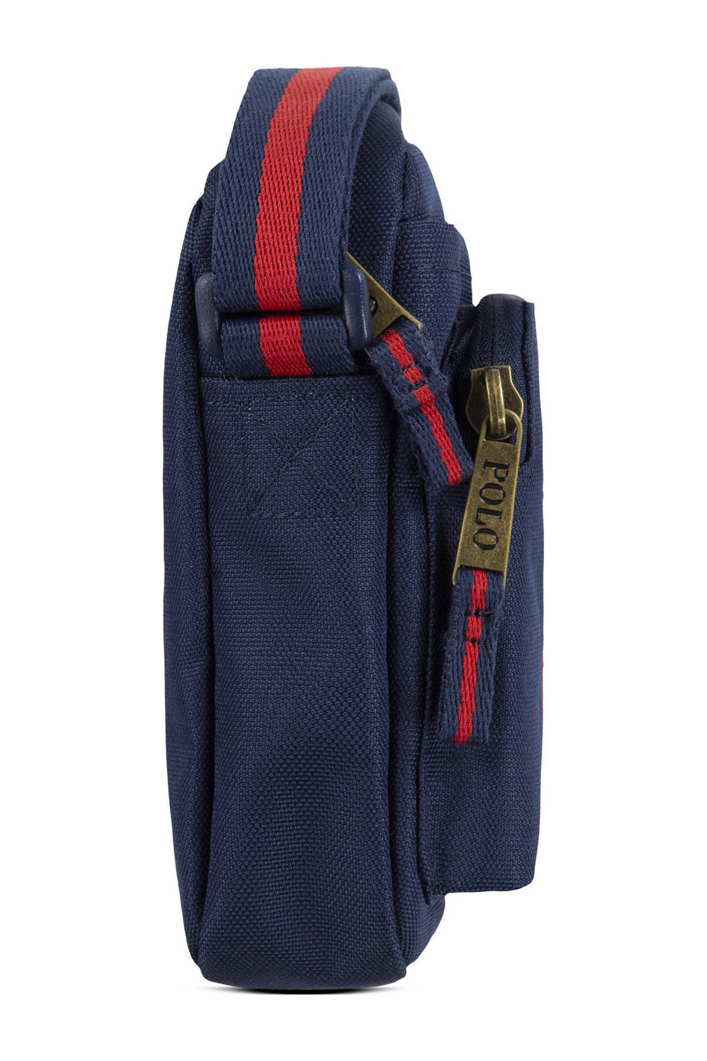 crossbody tas met logo donkerblauw/rood