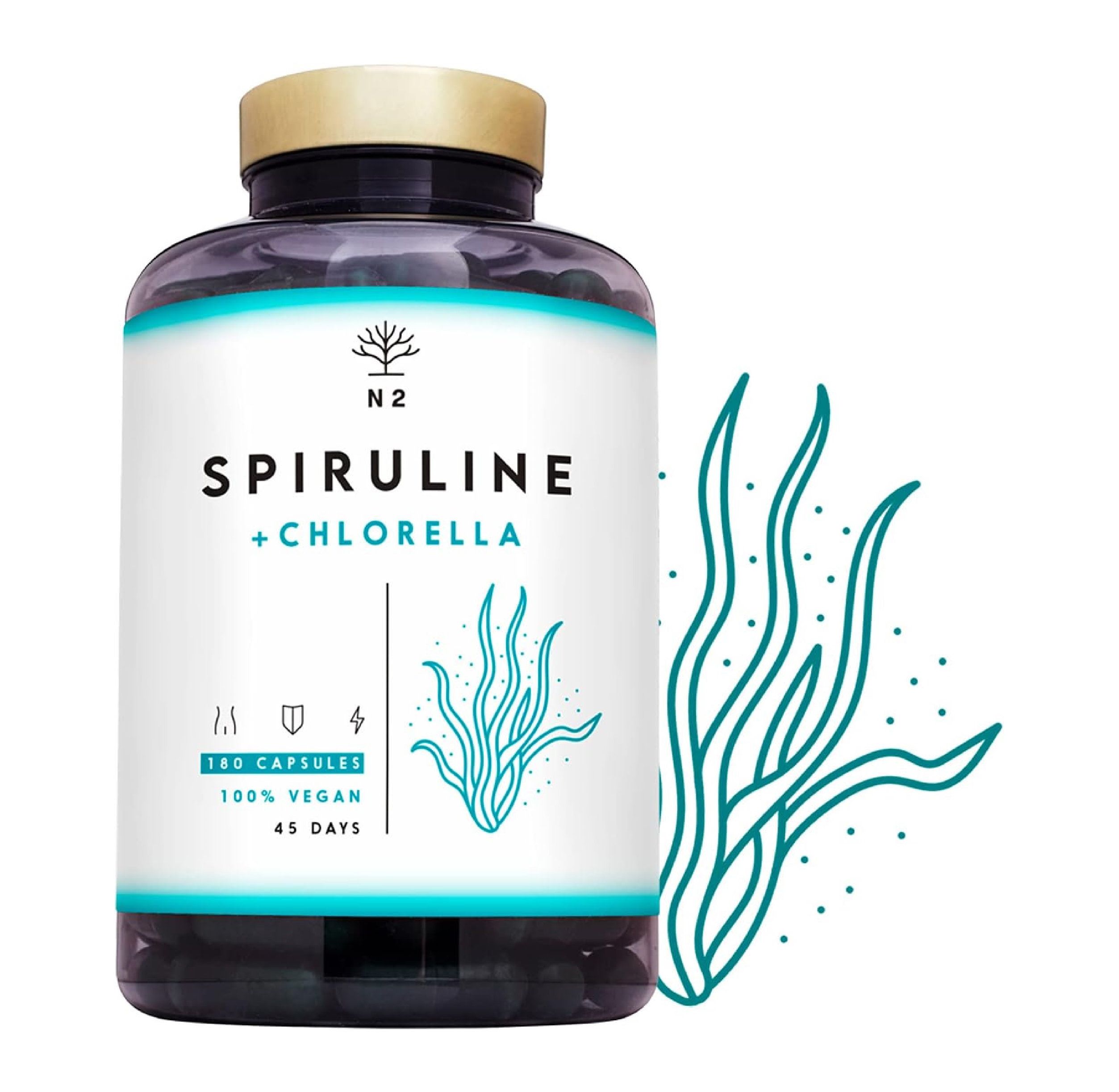 N2 Natural Nutrition Spirulina Chlorella Algen Kapseln