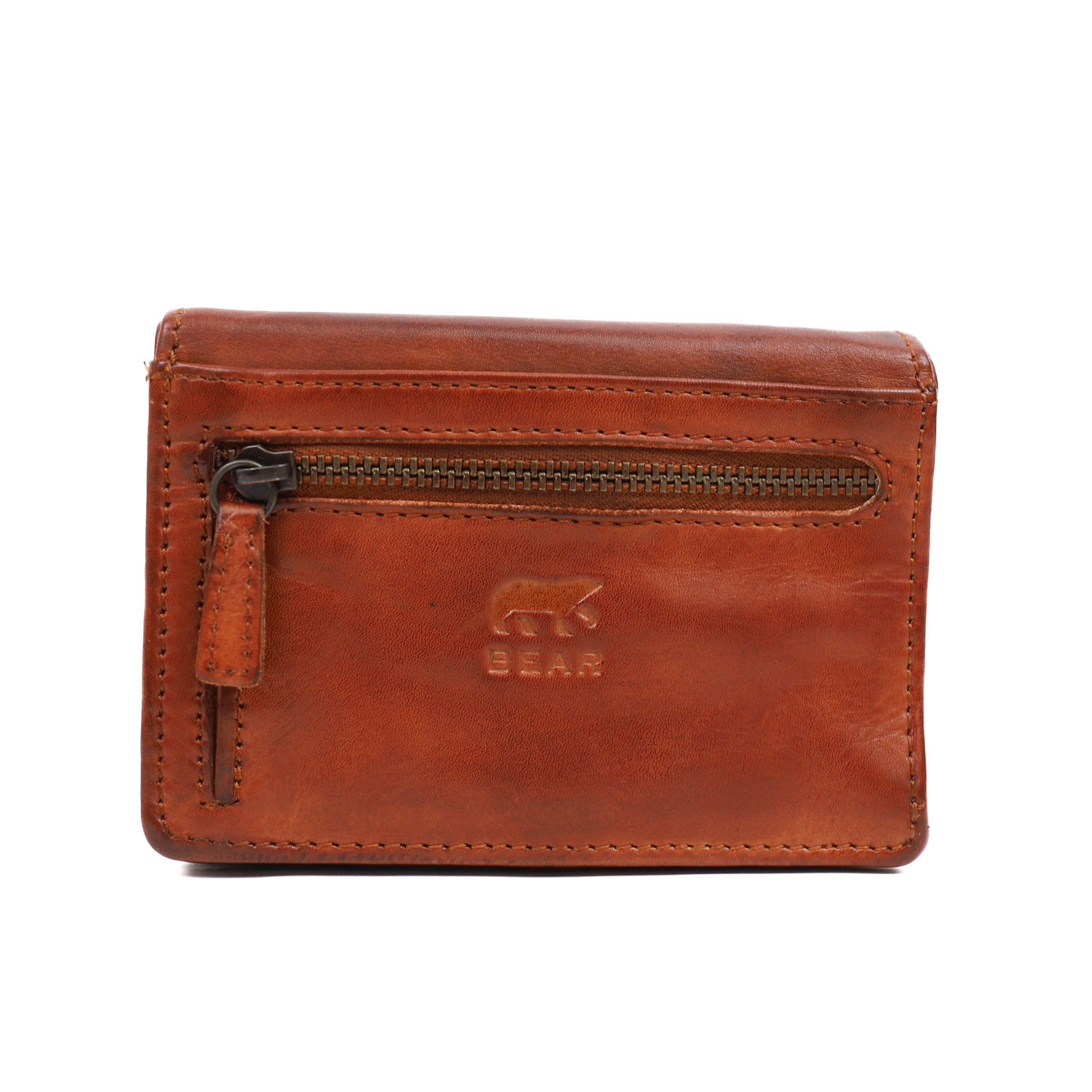 Overslag portemonnee 'Nina' cognac Cognac