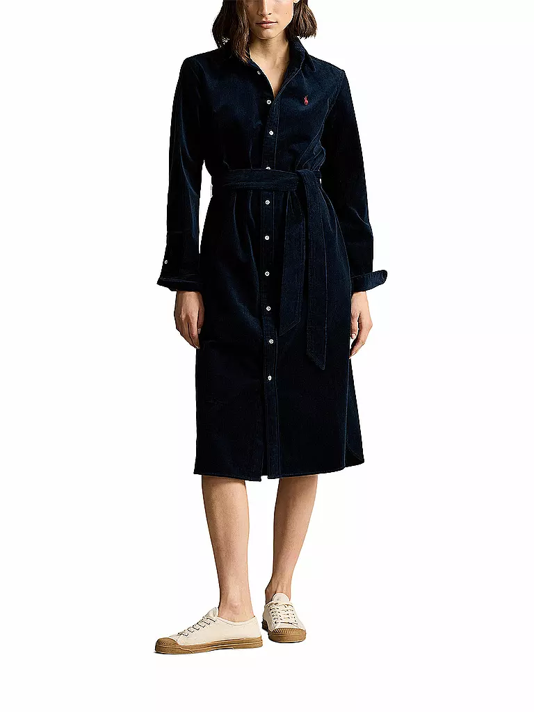 POLO RALPH LAUREN Midikleid  dunkelblau
