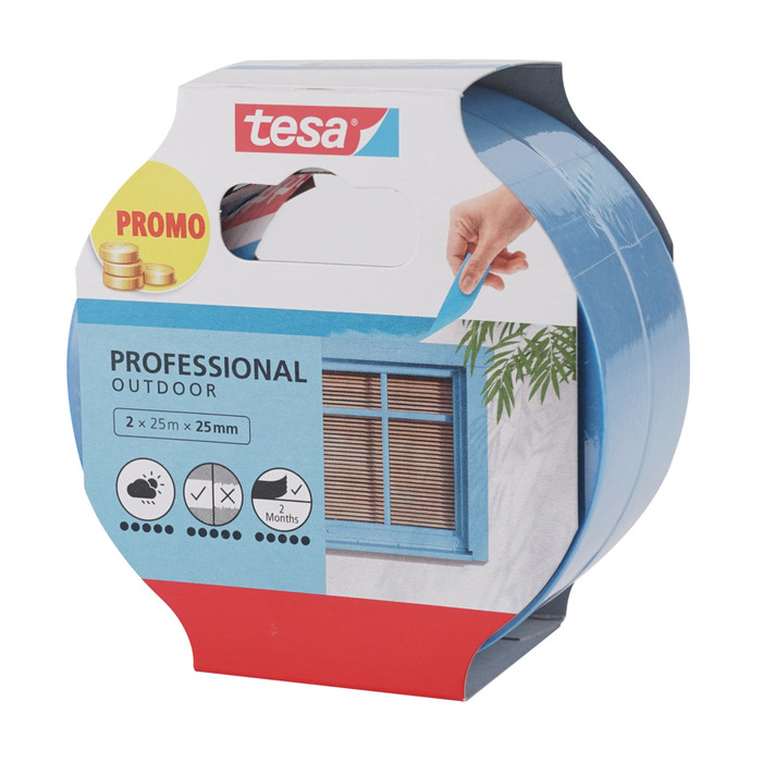 tesa® Malertape Professional Outdoor 25 mm x 25 m 2-pk.