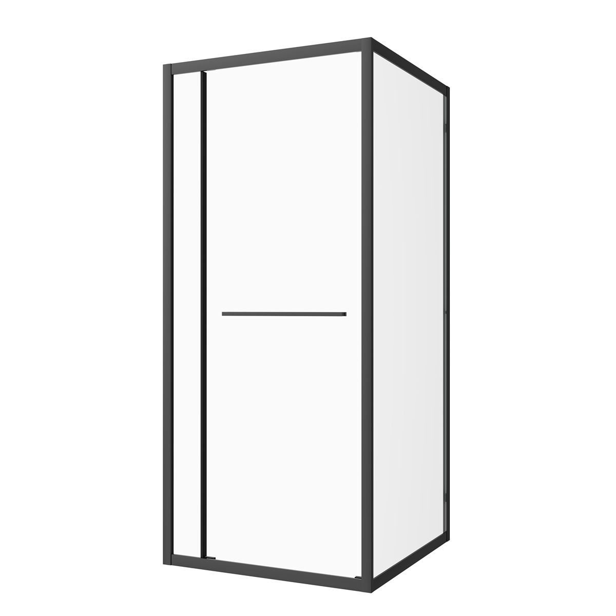 Badstuber Tono douchecabine met schuifdeur 100x100cm zwart mat