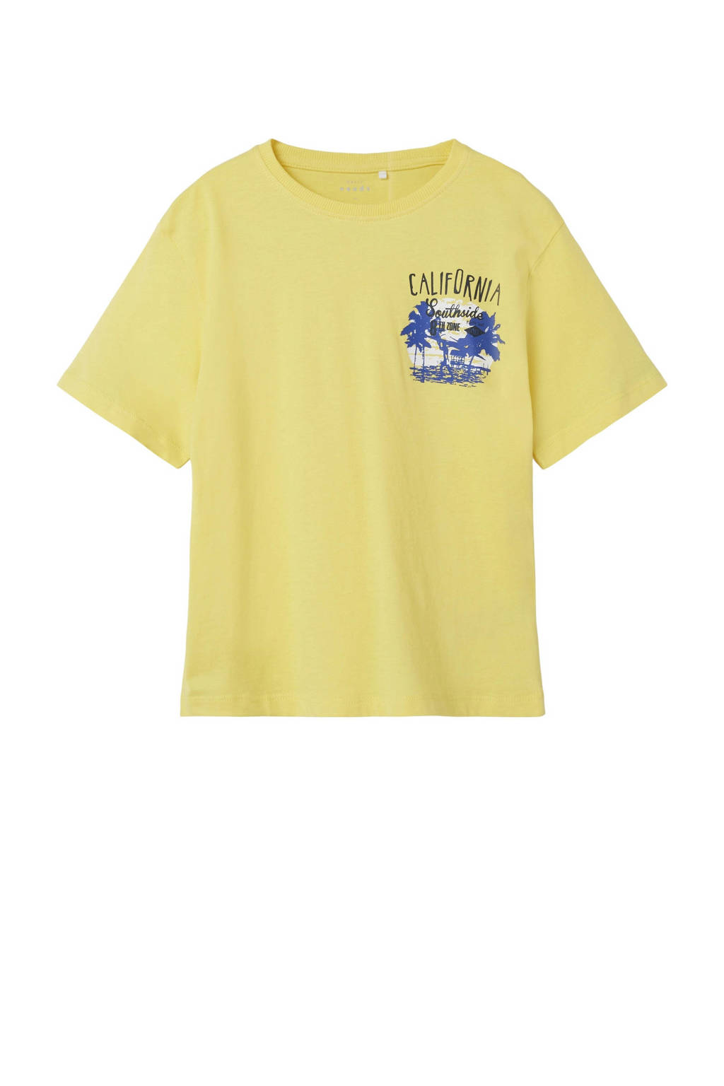 NAME IT T-shirt NKMVAGNO met printopdruk geel