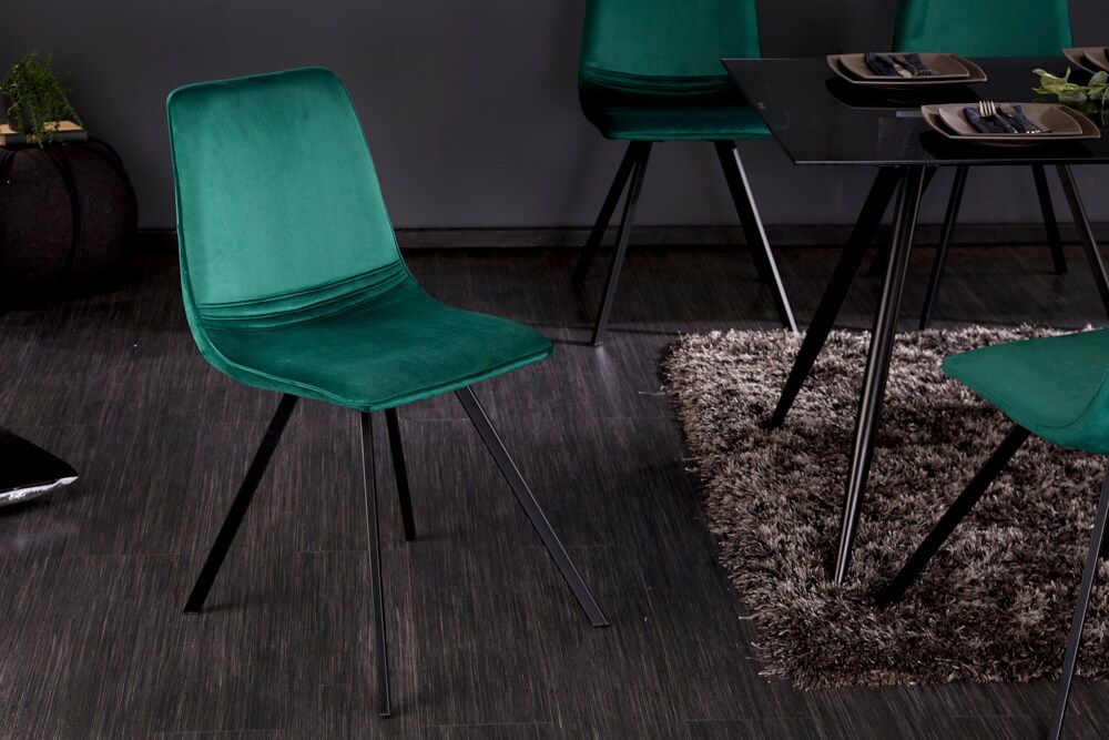 riess-ambiente Stuhl AMSTERDAM CHAIR - Retro stone grau Designklassiker pflegeleicht Esszimmer